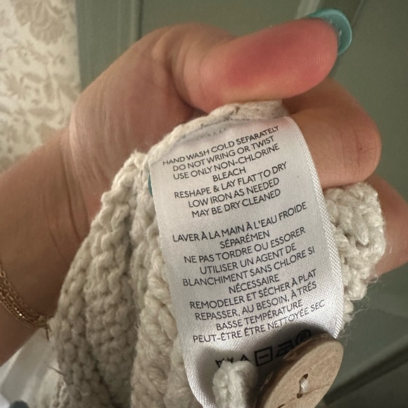 Anthropologie Pilcro Western Horse Sweater Button Cardigan Cream Women’s Small - Picture 4 of 6